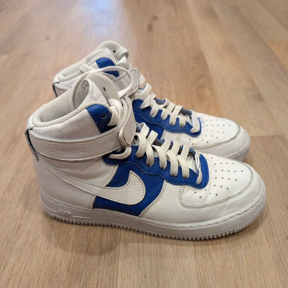 Nike Air Force 1 High By You White And Blue High Tops 2022 W Size 9.5
